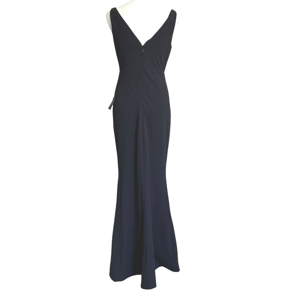 Lulus Black Formal Maxi Dress Sleeveless V Neck Evening Gown Wedding Guest M NWT - Picture 5 of 8